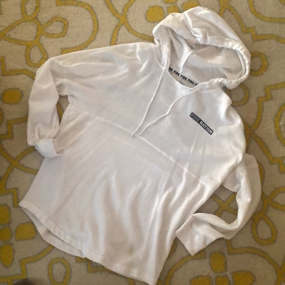 PINK Victoria's Secret Tops - 🤍VS PINK Hoodie🤍 Sz M.  Fits closer to a L.